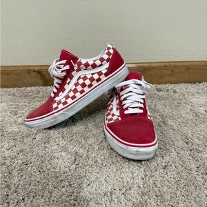 Vans Red Checkered Sneakers